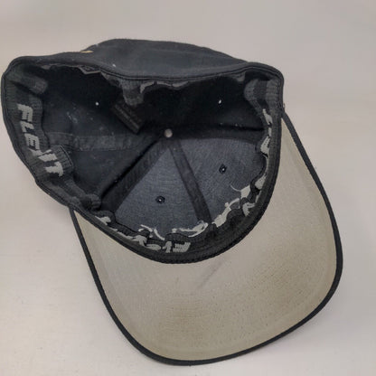 Atticus Fitted Hat Black Small-Medium Embroidered Flexfit Yupoong