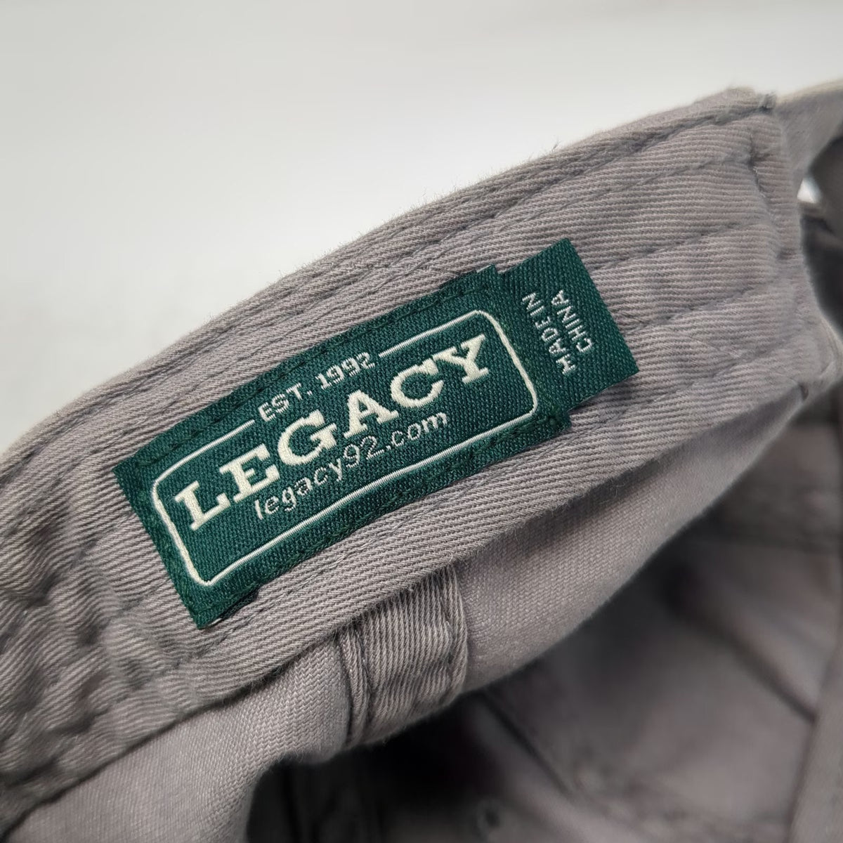 Legacy Baseball Cap Gray One Size Unstructured Slideback Curved Brim Hat