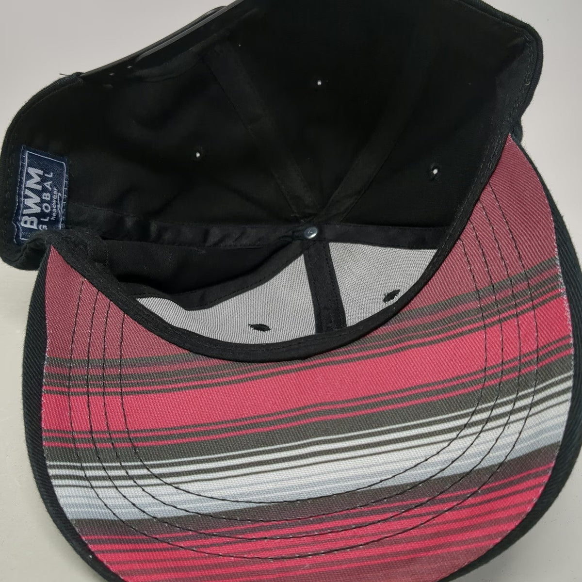 BWM Global Toyota Idaho Eagle Snapback Hat Black One Size Striped Undervisor