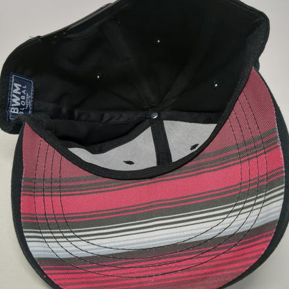 BWM Global Toyota Idaho Eagle Snapback Hat Black One Size Striped Undervisor