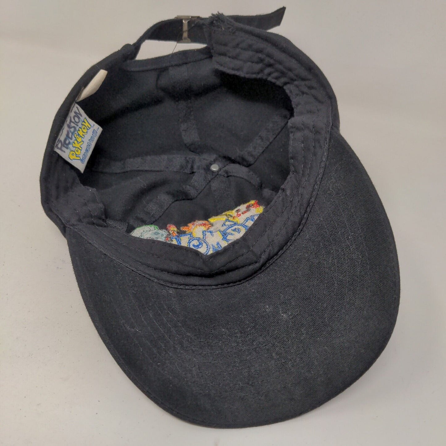 Pokemon Men's Slideback Hat Black Embroidered Gotta Catch 'Em All Logo