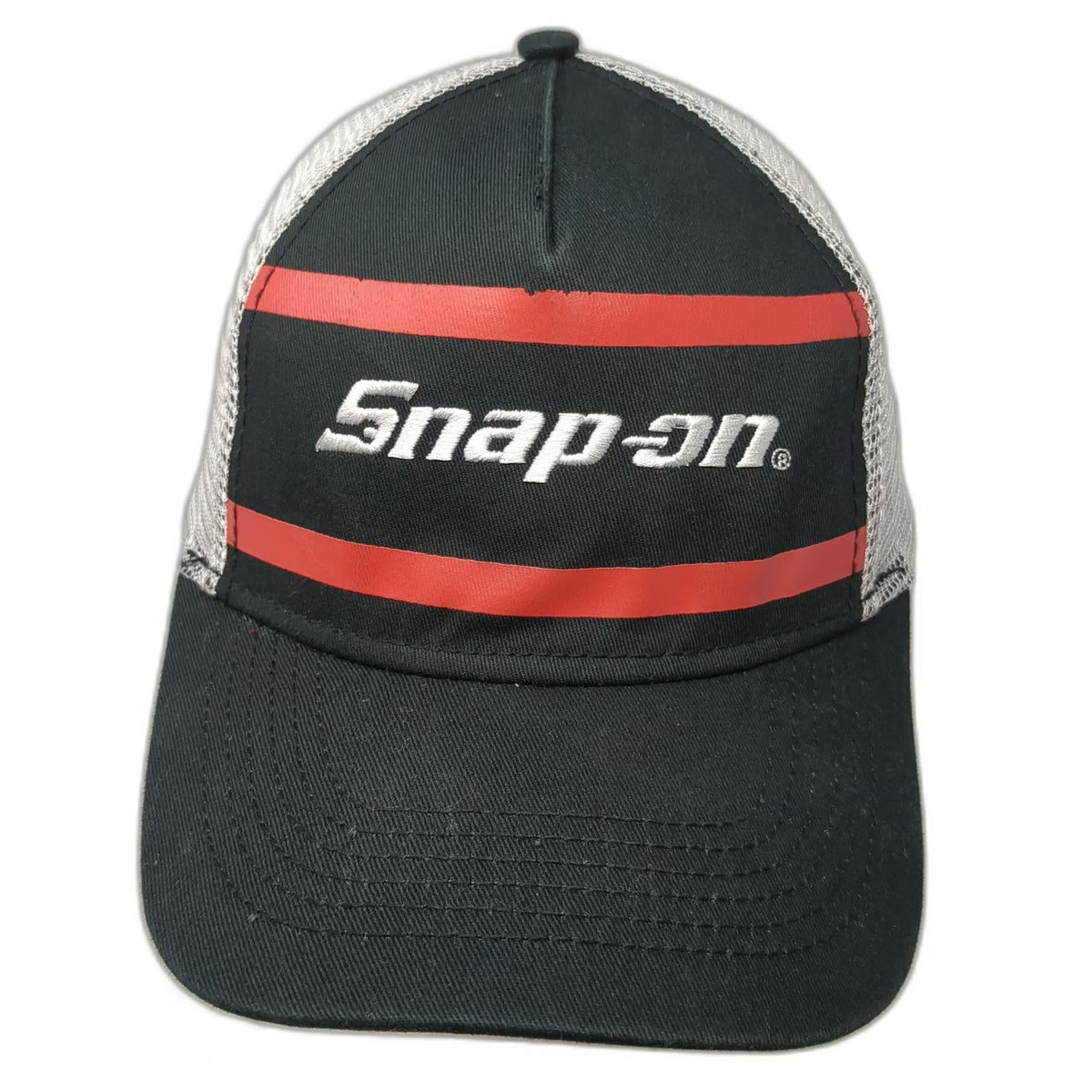 Snap-on Trucker Hat Black One Size Snapback Mesh Red Underbill Tool Logo Wrench