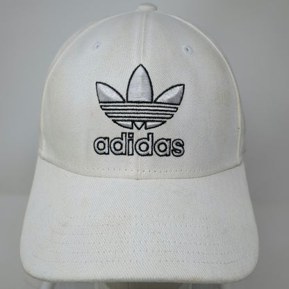 Adidas Baseball Cap White One Size Trefoil Logo Snapback Embroidered Cotton Hat