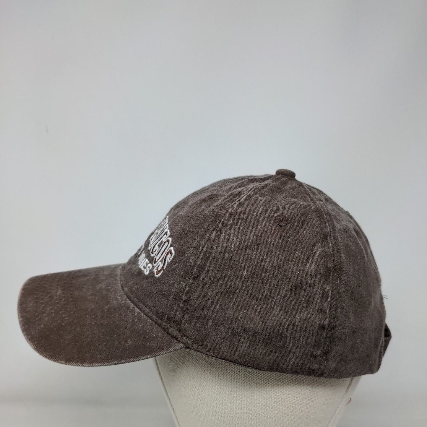 Turks & Caicos British West Indies Strapback Hat Brown OSFA Embroidered