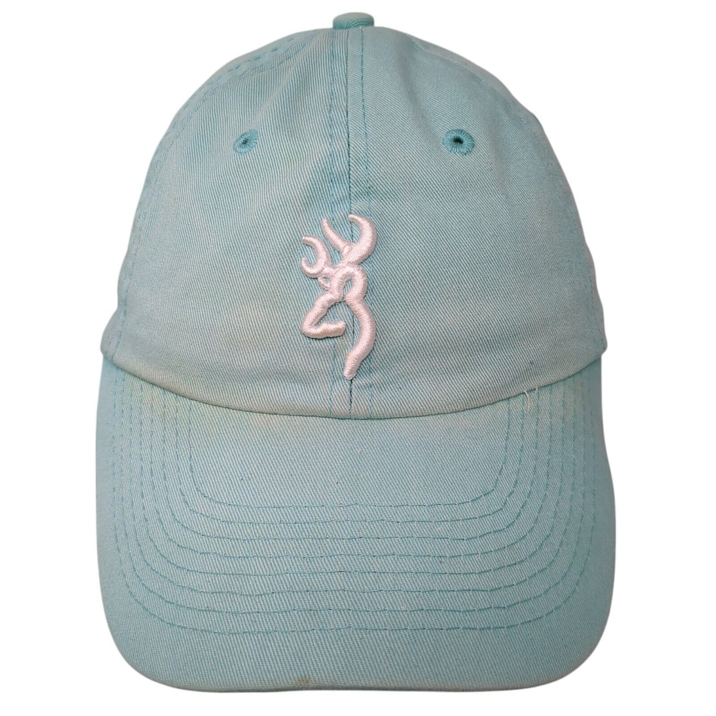 Browning Strapback Hat Blue One Size Adjustable Embroidered 6 Panel Cotton