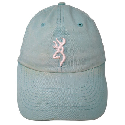 Browning Strapback Hat Blue One Size Adjustable Embroidered 6 Panel Cotton