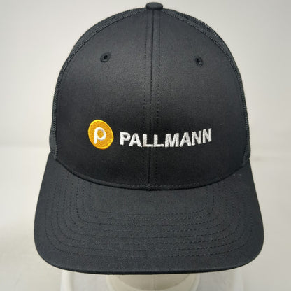 Richardson Trucker Hat Black One Size Pallmann Mesh Back Snapback Yellow White