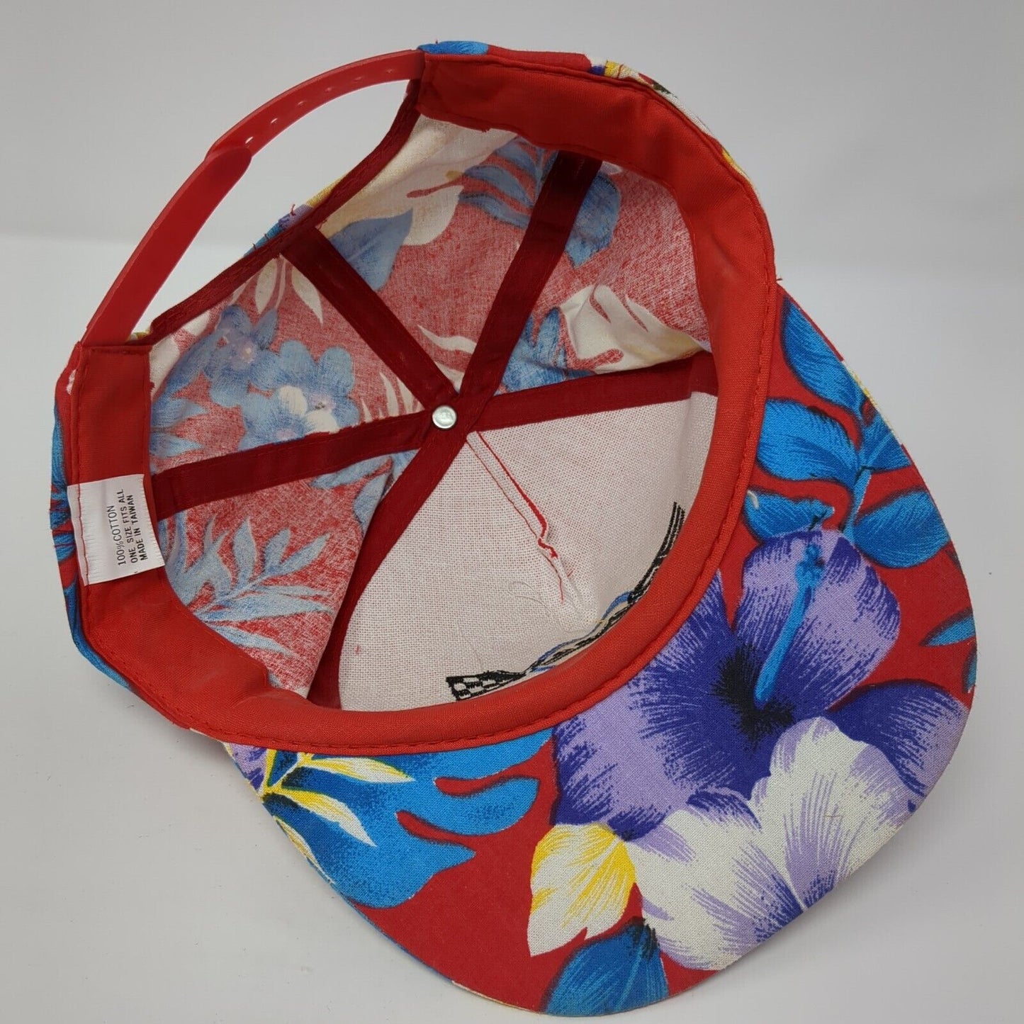 Rally Snapback Hat Multi One Size Adjustable Embroidered Floral Print Cotton