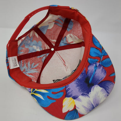 Rally Snapback Hat Multi One Size Adjustable Embroidered Floral Print Cotton