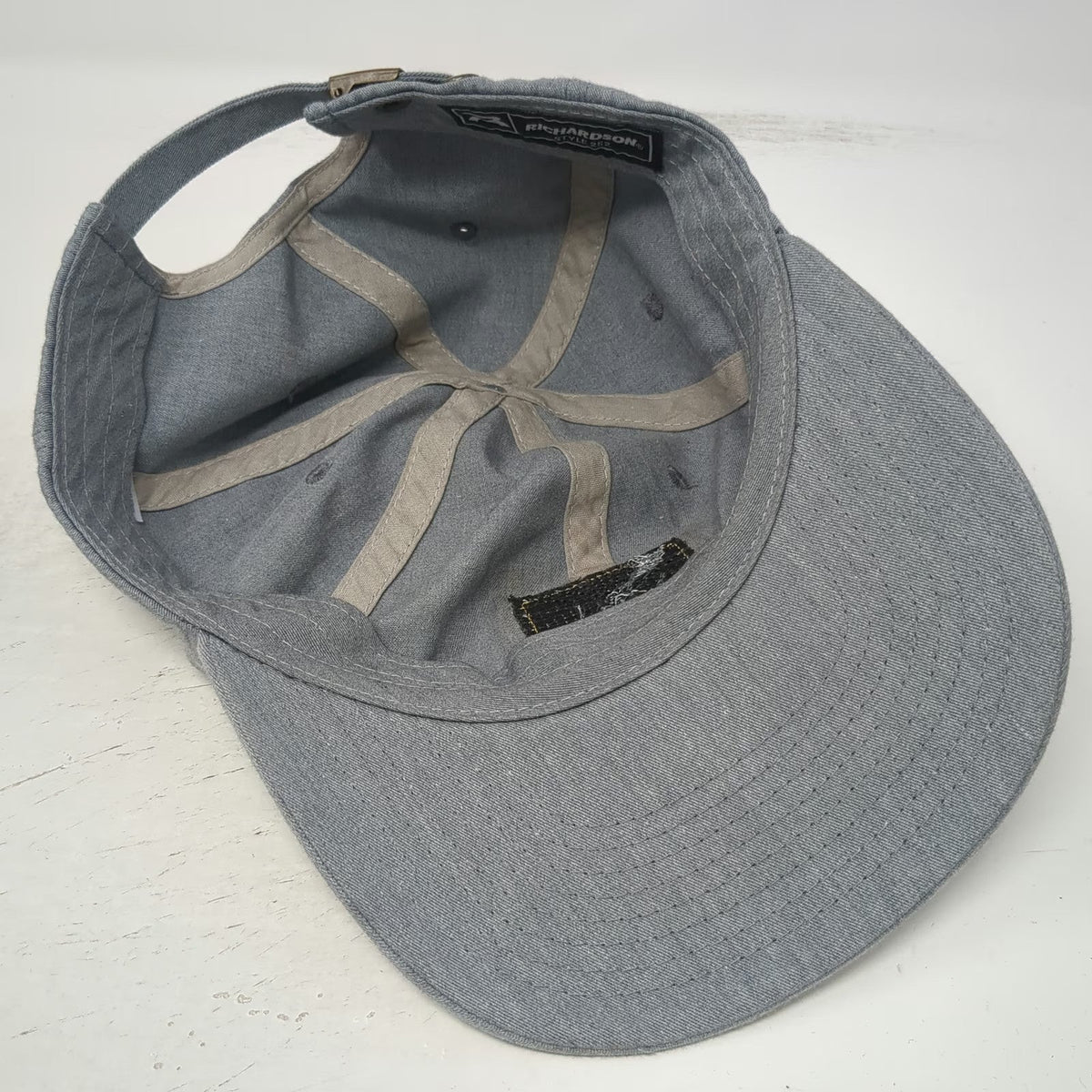 Richardson Baseball Cap Gray One Size Volans Tequila Leather Patch Strapback Hat