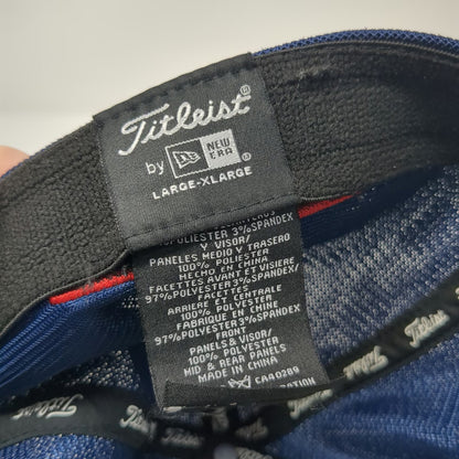Titleist Baseball Cap Blue XL Fitted Mesh Golf Pro V1 FootJoy Performance Hat