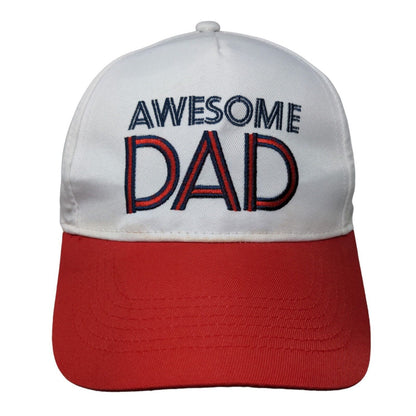 Awesome Dad Strapback Hat Multicolor One Size Embroidered 5 Panel Gertex