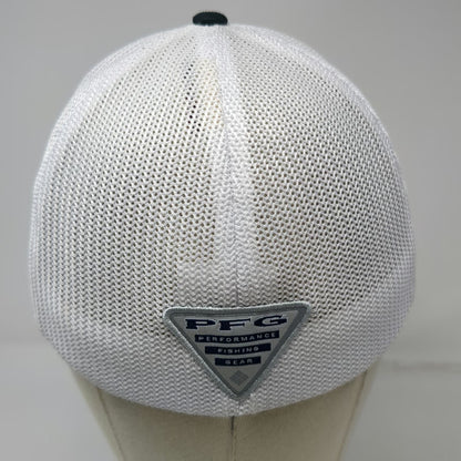Columbia Baseball Cap Black M Mesh Back High Crown PFG Performance Fishing Hat