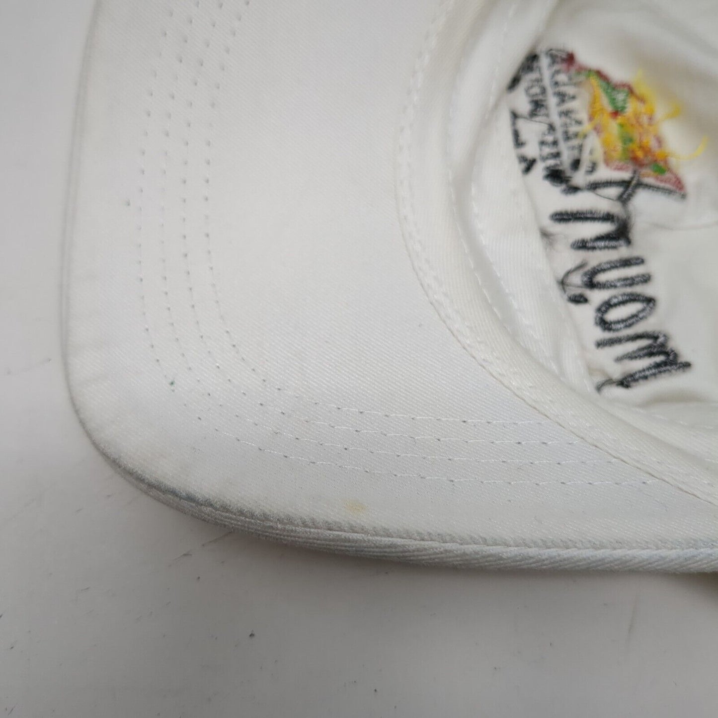 Mount Cinnamon Grenada West Indies Slideback Hat WHite OSFA Alternative Cotton