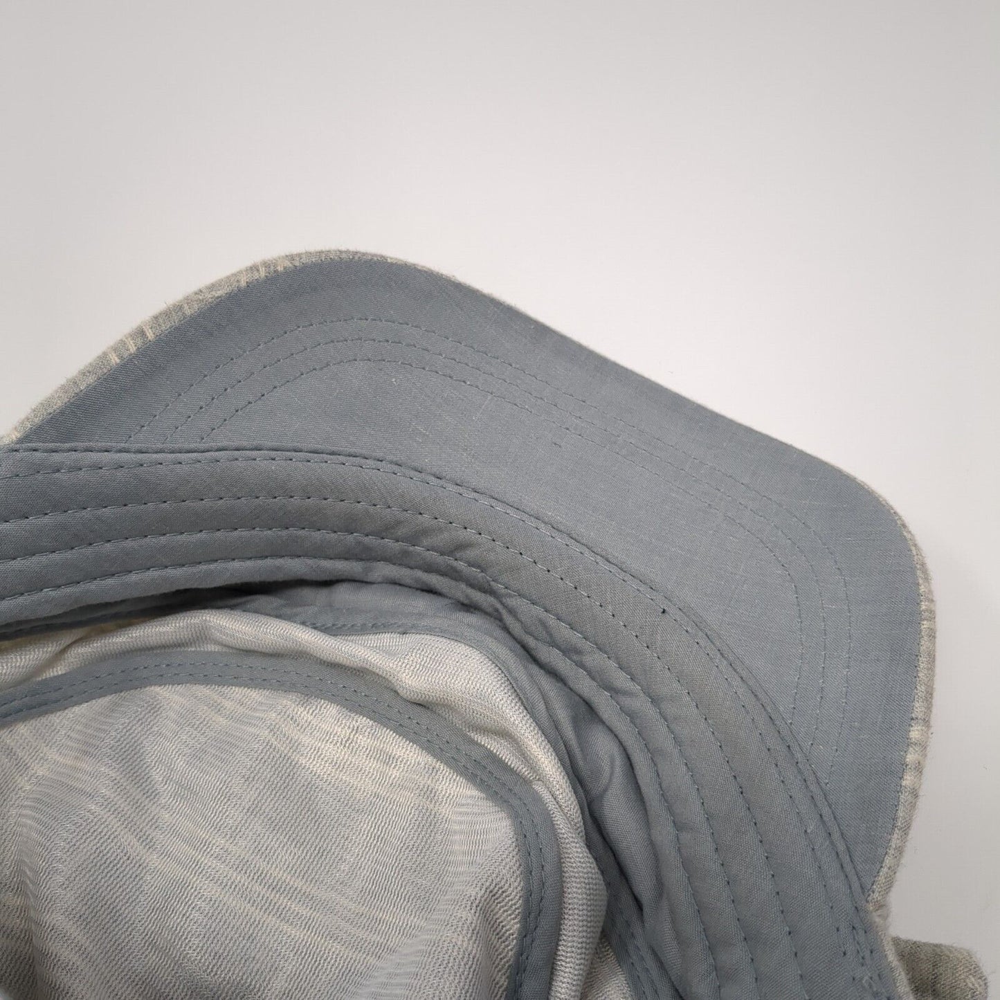 Unbranded Cadet Army Cap Gray One Size Stretch Lightweight Plaid Bow Tie
