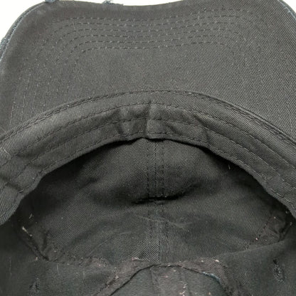 Head To Toe Baseball Cap Black One Size Chenille Patch Sport Clips Frayed Hat