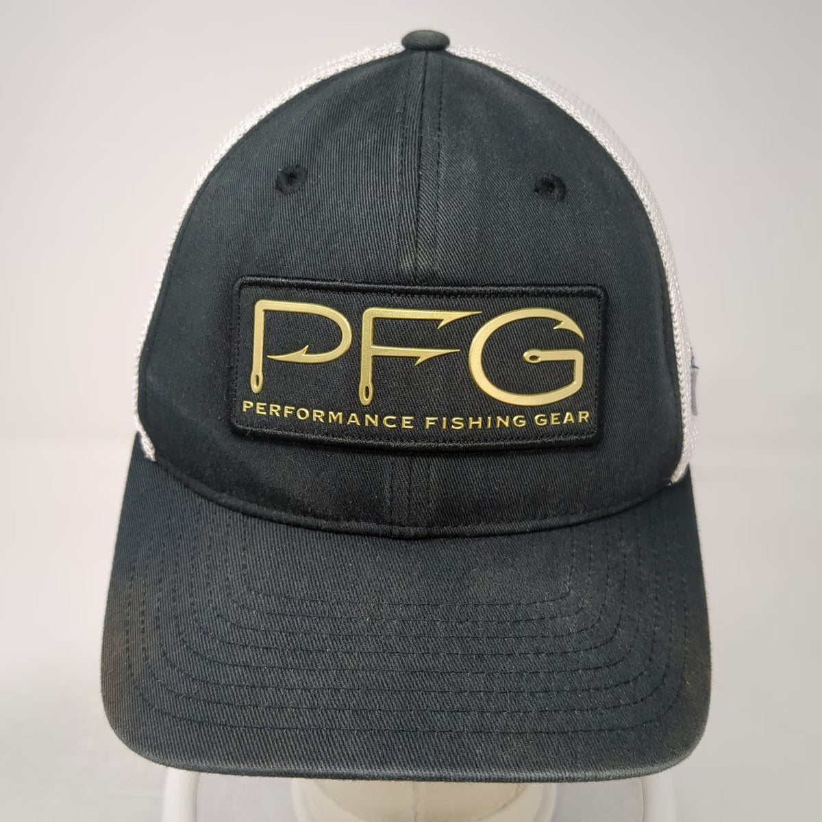 Columbia PFG Baseball Cap Black White One Size Mesh Back Performance Fishing Hat