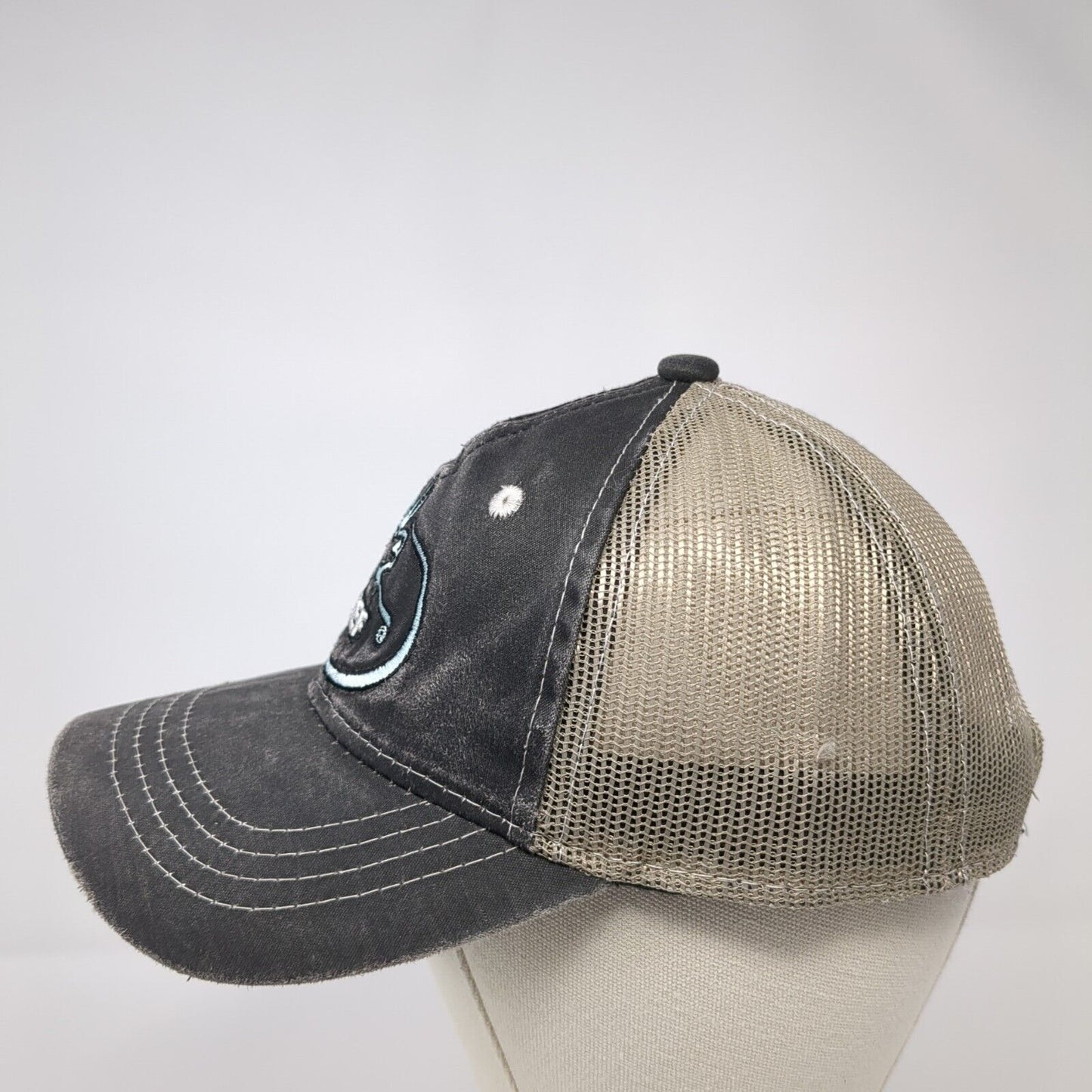 RMEF Women's Snapback Trucker Hat Gray OS Adjustable Ladies Fit Outdoor Cap