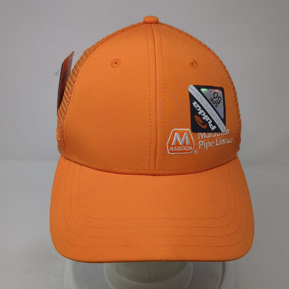 Marathon Pipe Line Trucker Hat Orange One Size Adjustable Mesh Back Pukka