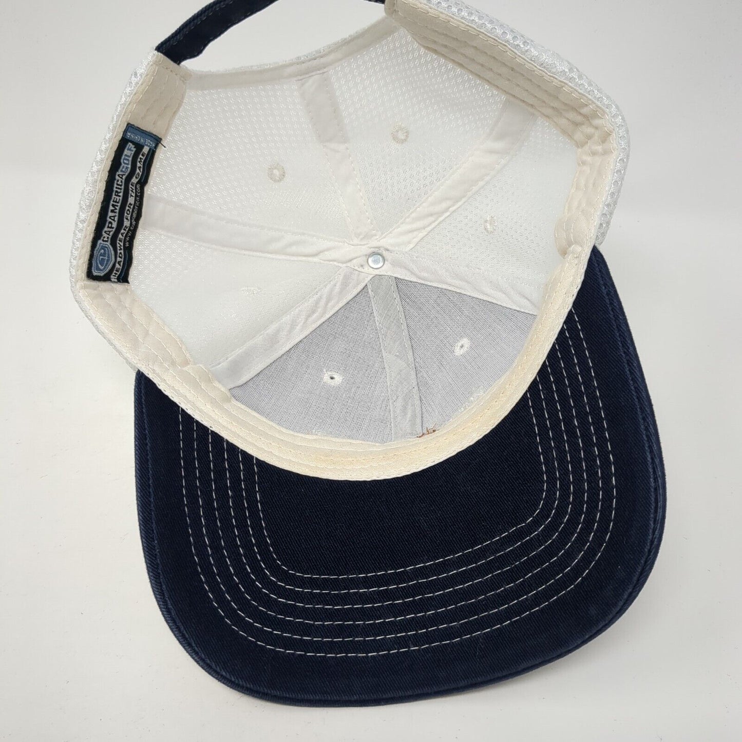 Wild Horse Golf Club Slideback Trucker Hat Blue OS Adjustable Mesh Cap America