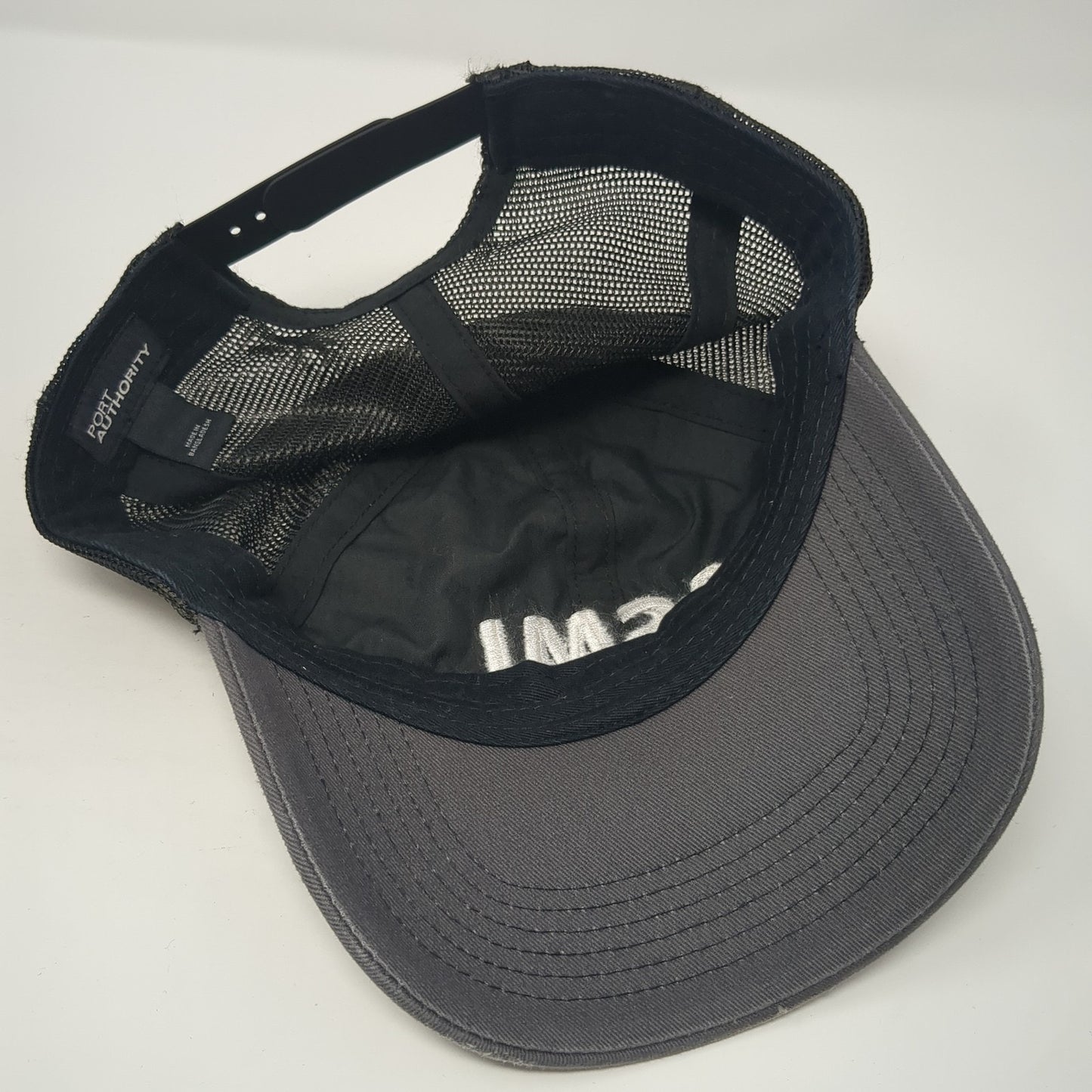 ASML Snapback Mesh Back Trucker Hat Gray One Size Port Authority