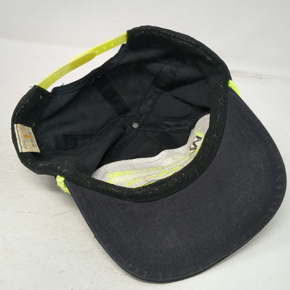 Sportsman 5 Panel Black Yellow Rope Snapback Hat Woodruff Company Jomar Vintage