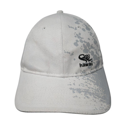 Hawaii Slideback Hat White One Size Adjustable Embroidered Vented Holes Surfware