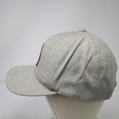 Yupoong Snapback Hat Gray One Size Jeremiah Johnson Brewing Leather Patch Green