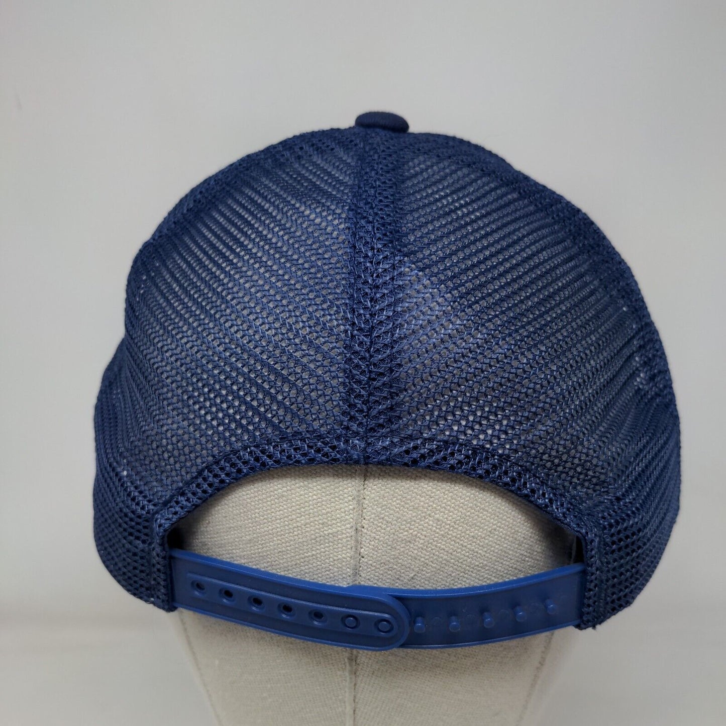 Flag & Anthem Snapback Trucker Hat Blue One Size Adjustable Mesh Back 6 Panel
