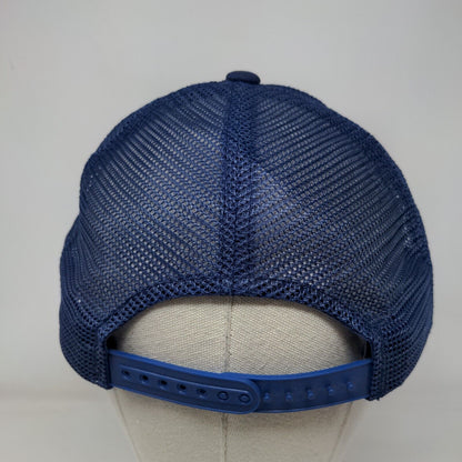 Flag & Anthem Snapback Trucker Hat Blue One Size Adjustable Mesh Back 6 Panel