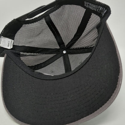 Springfield Armory Trucker Hat Gray One Size Mesh Back Snapback US Flag Patch