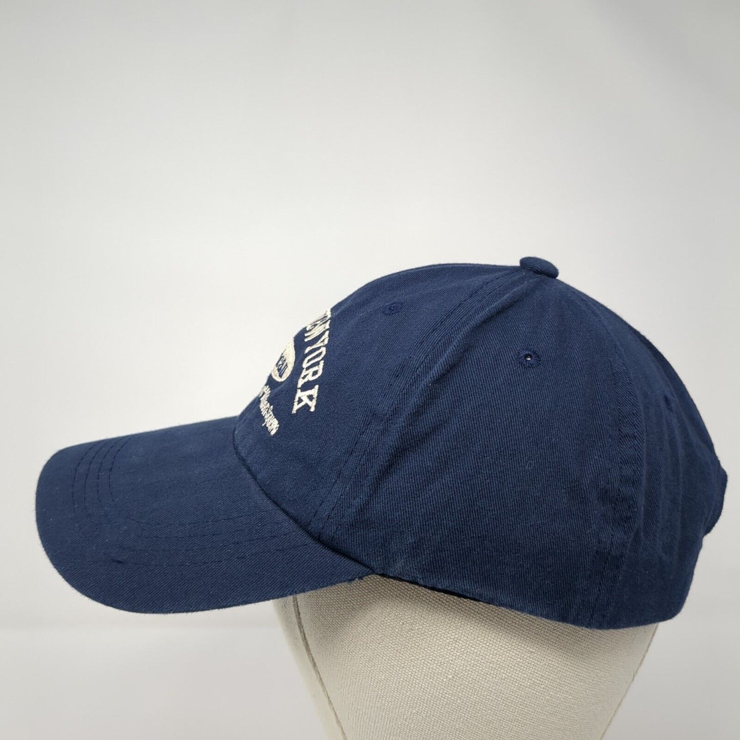 American 1989 New York Slideback Hat Blue One Size Embroidered Shenghe