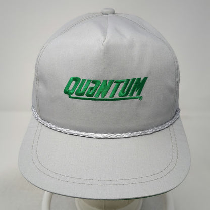 K-Brand Trucker Gray One Size Quantum Hat Green Rope Slideback Made in USA Twill