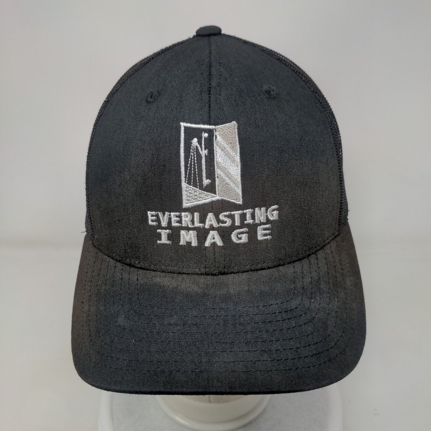 Everlasting Image Snapback Mesh Back Trucker Hat Black One Size Yupoong