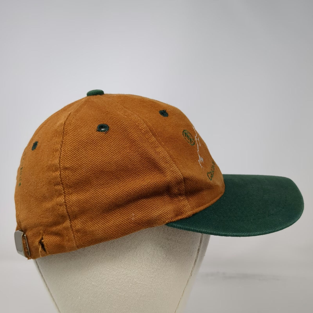 Orange Green Baseball Cap One Size Cascade Sawmill 1998 Mountain Slideback Hat