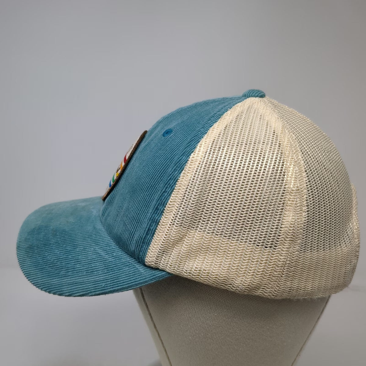 Kimes Ranch Trucker Hat Blue One Size Corduroy Patch Snapback Mesh Back Cap