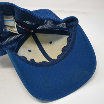 Columbia Baseball Cap Blue XL Mesh Back Stretch Fit Performance Fishing Gear hat