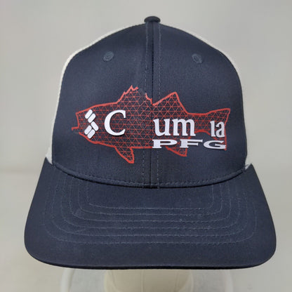 Columbia PFG Stapback Hat Blue One Size Adjustable Vented Holes 110 6 Panel