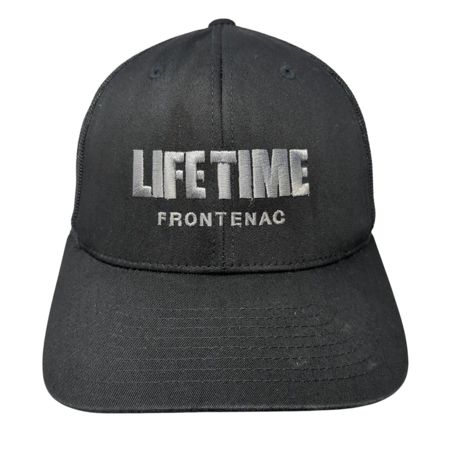Lifetime Frontenac Snapback Trucker Hat Black OS Adjustable Mesh Back Sport-Tek