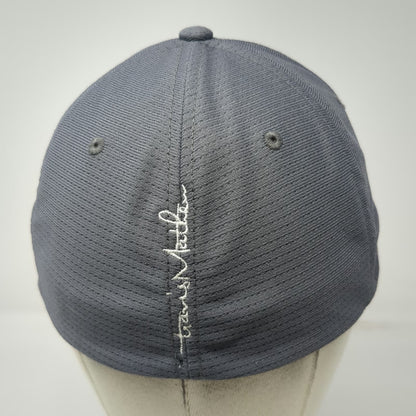 TravisMathew Baseball Cap Gray M Sign Center Logo Flexfit Textured Polyester hat