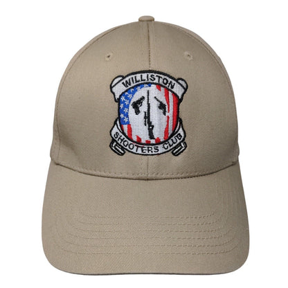Williston Shooters Club Strapback Hat Tan One Size Adjustable Embroidered BIG X