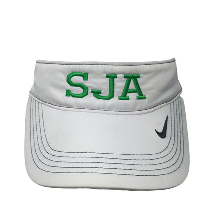 SJA Sun Visor Cap White One Size Adjustable Embroidered Lightweight Nike Golf