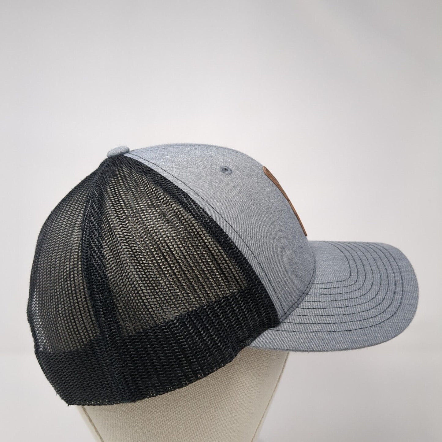 Idaho Snapback Trucker Hat Gray One Size Adjustable Mesh Back Fisherstech