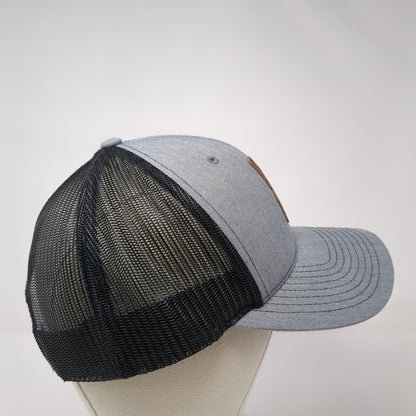 Idaho Snapback Trucker Hat Gray One Size Adjustable Mesh Back Fisherstech