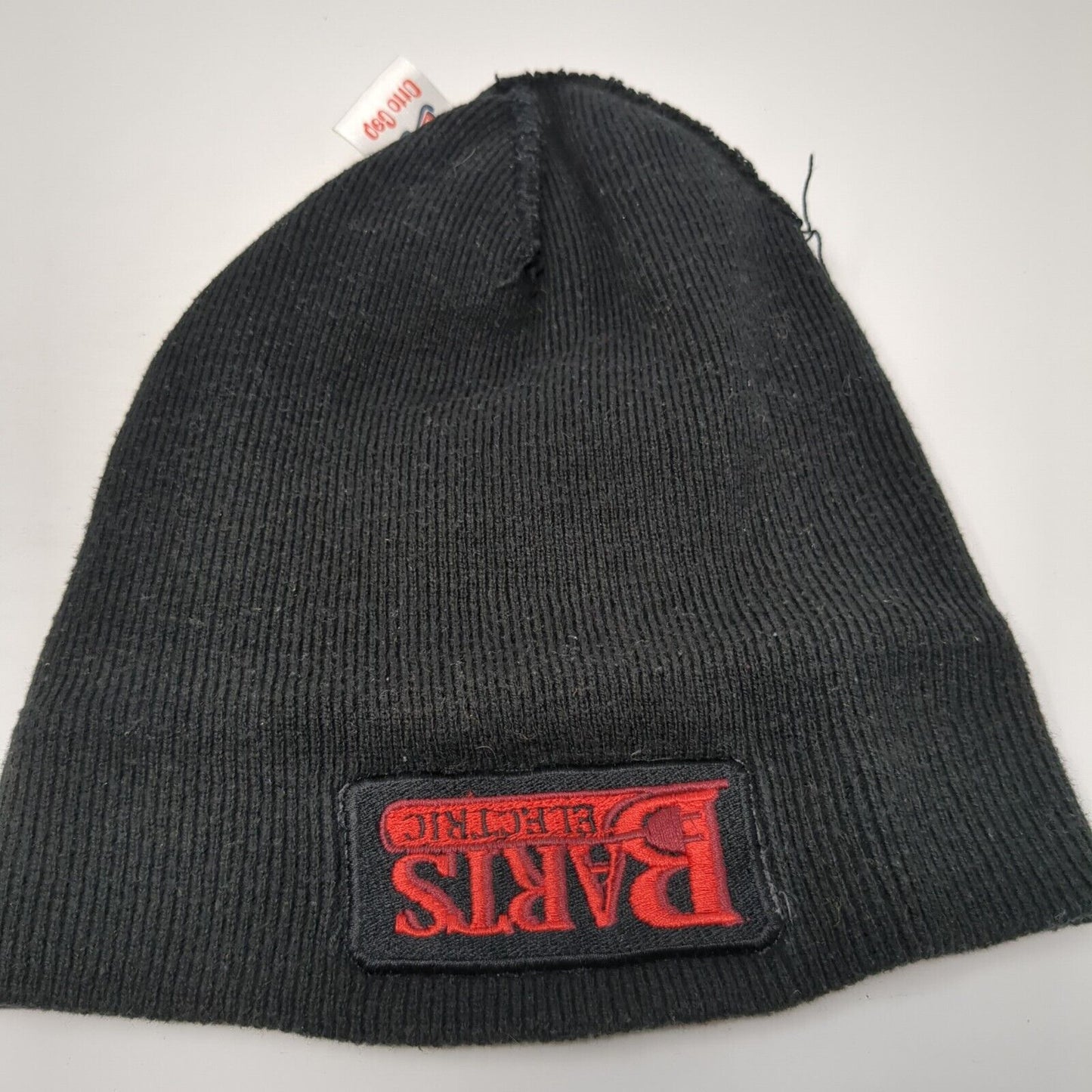 Barts Electric Knit Beanie Hat Black One Size Solid Embroidered Otto