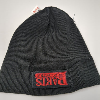 Barts Electric Knit Beanie Hat Black One Size Solid Embroidered Otto