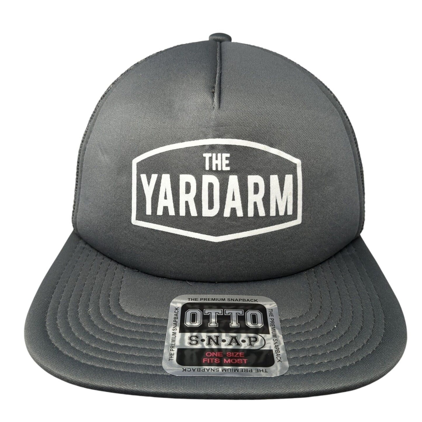 The Yardarm Snapback Trucker Hat Gray One Size Adjustable Mesh Back 6 Panel Otto
