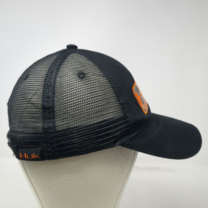 Huk Trucker Hat Black One Size Performance Fishing Mesh Snapback Camo Patch