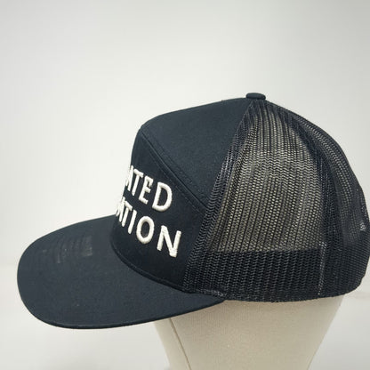 Richardson Trucker Hat Black OSFM Elevated Hydration Snapback Mesh White Drop