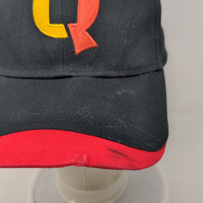 Letter Q Strapback Hat Black One Size Embroidered 6 Panel Cap America